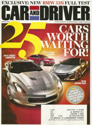 CAR & DRIVER 2012 APR - T/A 340 6-PACK, MINI 4-WD SHOOTOUT, WHEELSTANDING